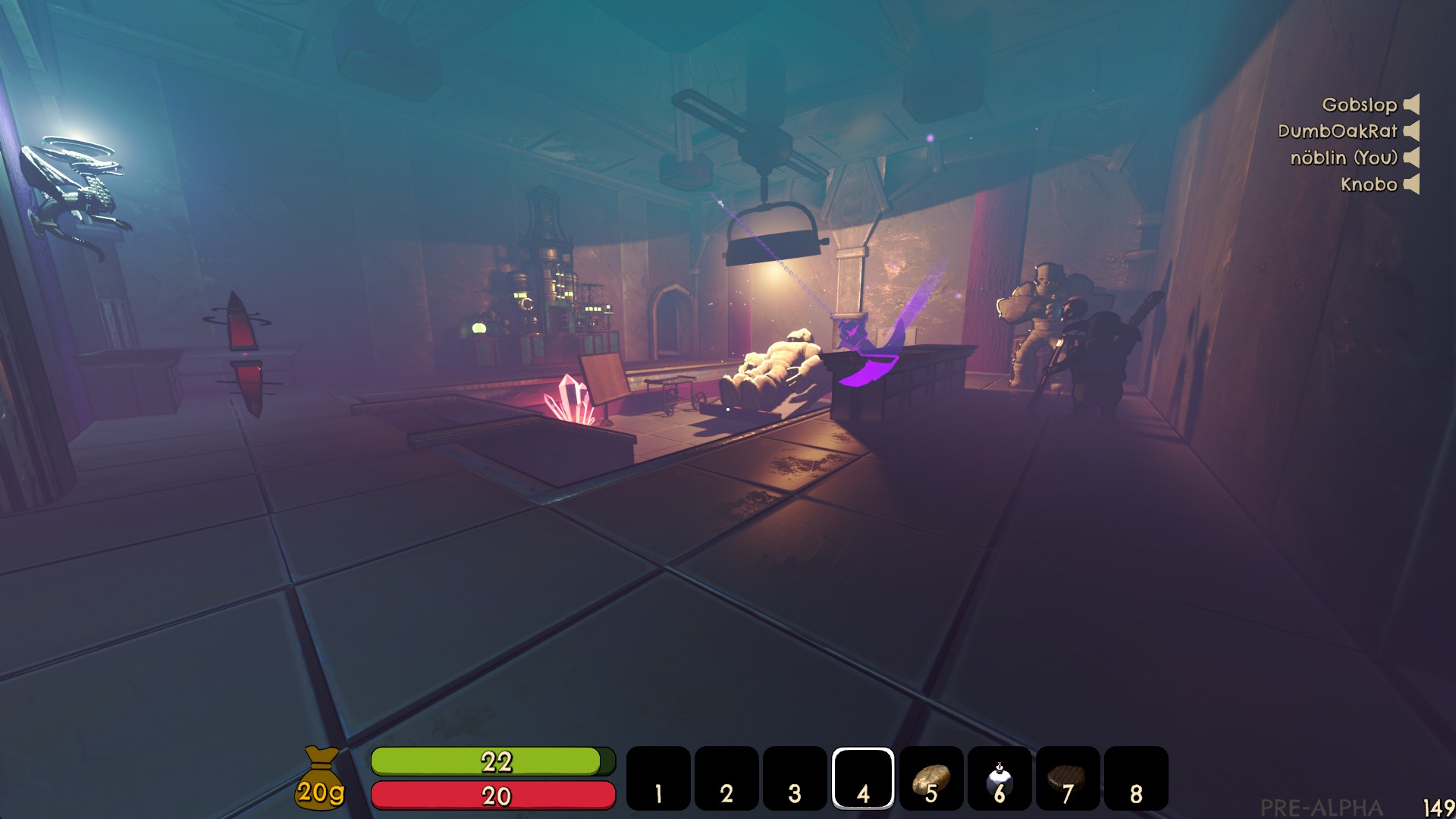 Wizard tower room with traps, loot, and roaming enemies