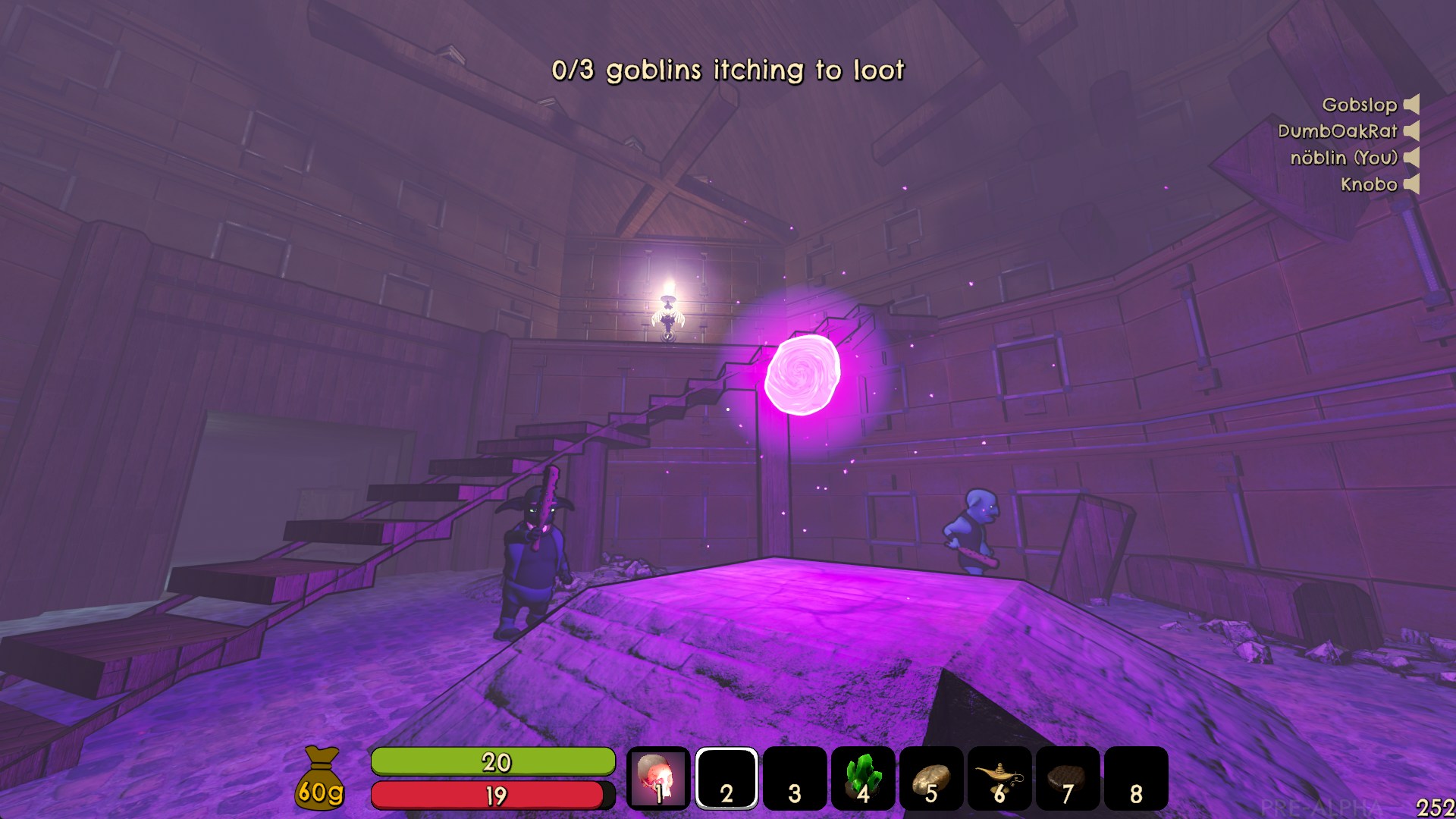 Goblins in the hub near the portal used to enter a tower level